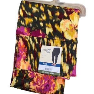 Women's Plus Size High Waist Leggings Pants. 1X (16W-18W)